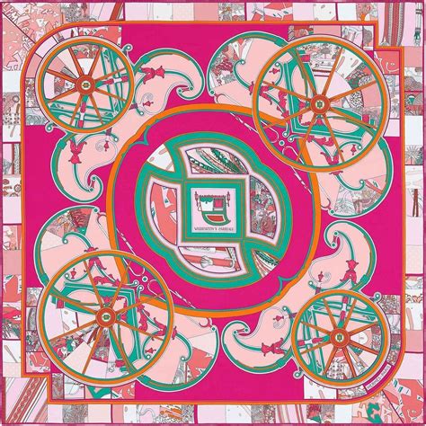 hermes scarf washington carriage pink|Hermes Scarf Washington Carriage .